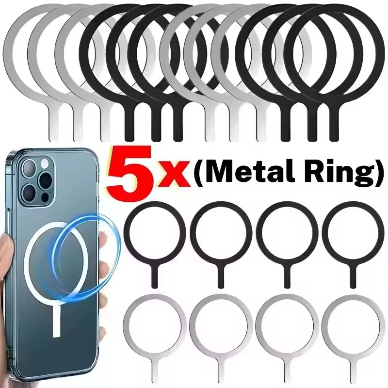 Wireless Car Charger - Universeller Magnetischer Metallring aus Edelstahl für