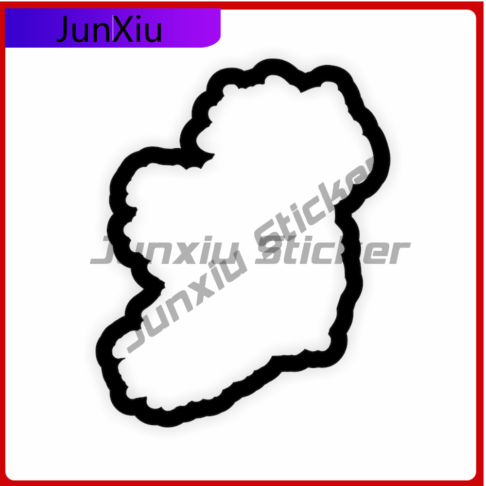 Car Accessories Ireland - Irland-Kontur-Aufkleber, hochwertiges Autozubehör für LKW, Boot,
