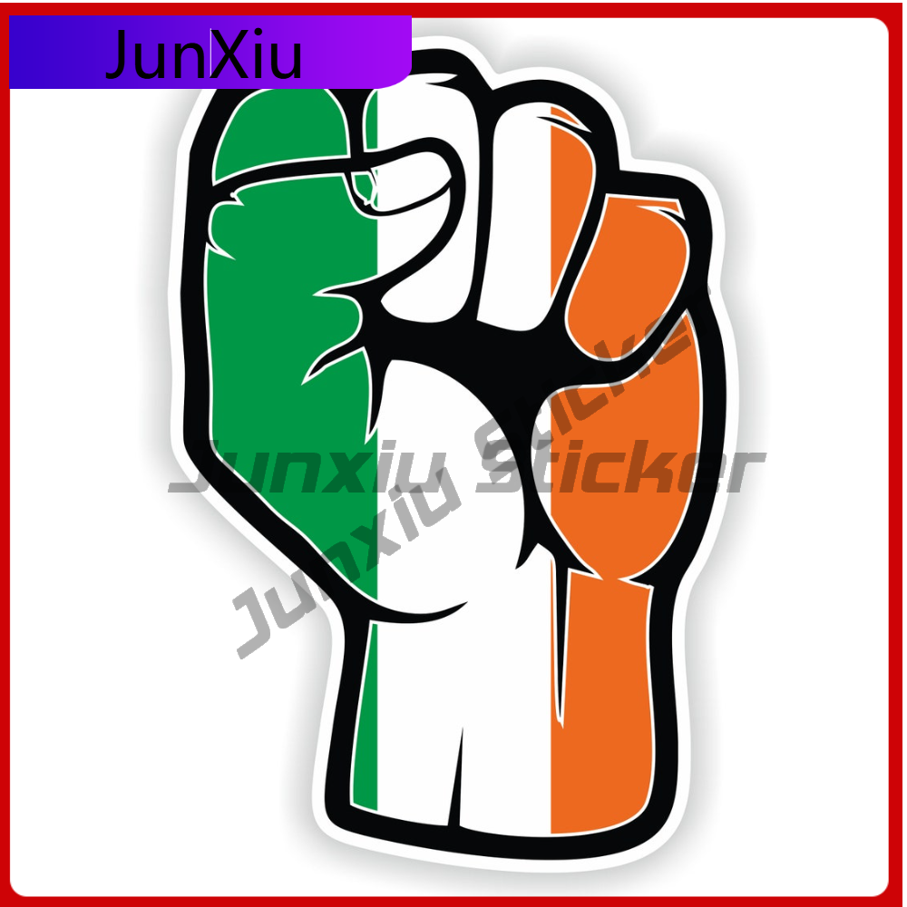 Car Accessories Ireland - Irland-Aufkleber, Fist Hand, langlebiger Fahrzeugaufkleber für