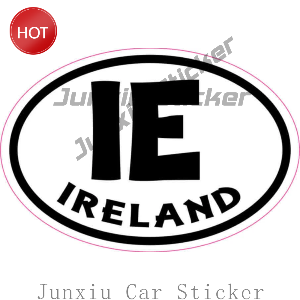 Car Accessories Ireland - Ovaler IE Ireland Vinyl-Autoaufkleber, dekorativer Aufkleber