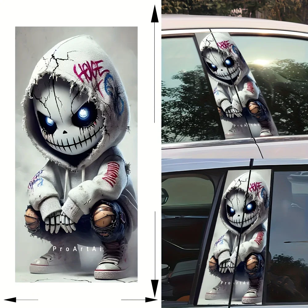 Car Accessories Joker - Vinyl-Autoaufkleber, B-Säule, Musteraufkleber im Punk-Stil, 2