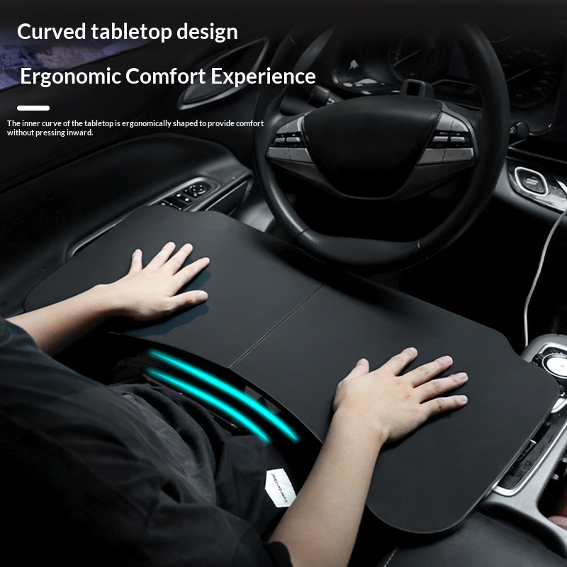 Car Accessories For Road Trip - Tragbarer, zusammenklappbarer Auto-Schreibtisch, kratzfest, aus Leder,