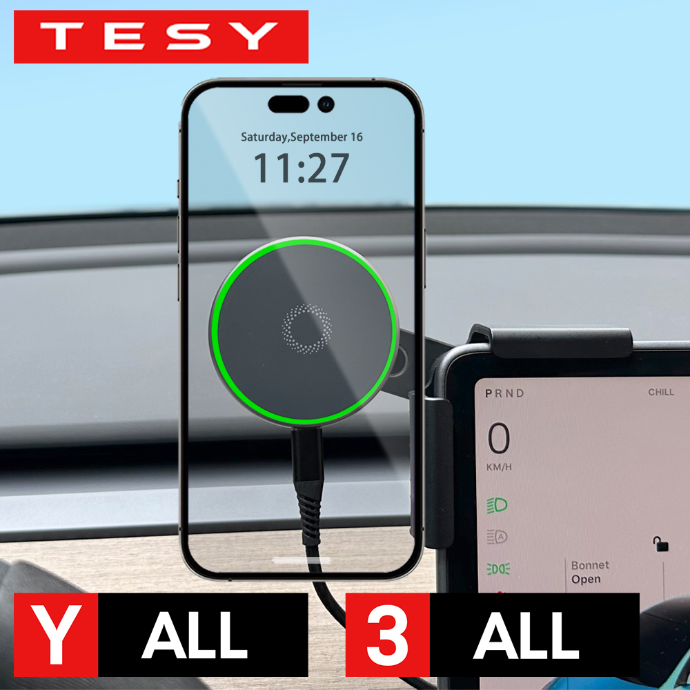 Wireless Car Charger - Auto-Handyhalterung 15W Magnetisches Kabelloses Ladegerät Kompatibel