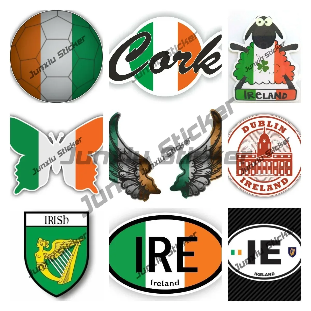 Car Accessories Ireland - Irland Flagge Flügel Kreative Motorrad Auto