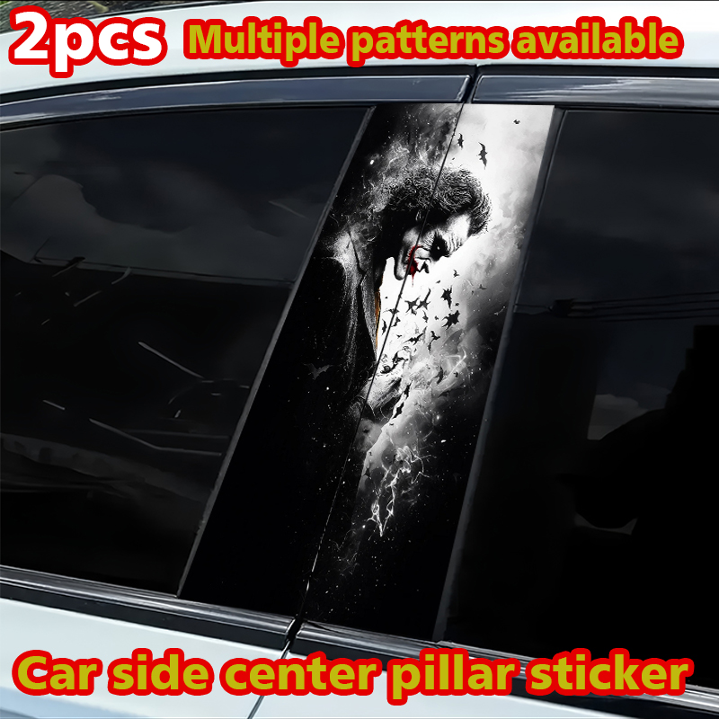Car Accessories Joker - 2 Auto-Zentralsäulen-Aufkleber Joker B-Säulen-Kratzschutz-Aufkleber
