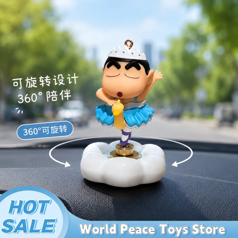 Car Accessories For Interior - Drehbarer Ballett-Crayon-Shin-Chan Auto-Armaturenbrett-Ornament, Auto-Innenraum-Konsolen-Dekor, Figuren, Schreibtisch-Dekoration,