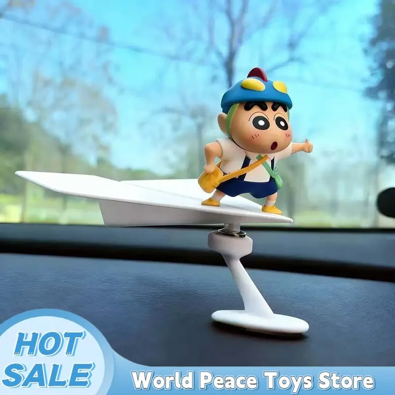 Car Accessories For Interior - Drehbare Flugzeug-Figur Crayon Shin-Chan Auto-Armaturenbrett-Ornamente Auto-Innenraum-Konsolen-Deko