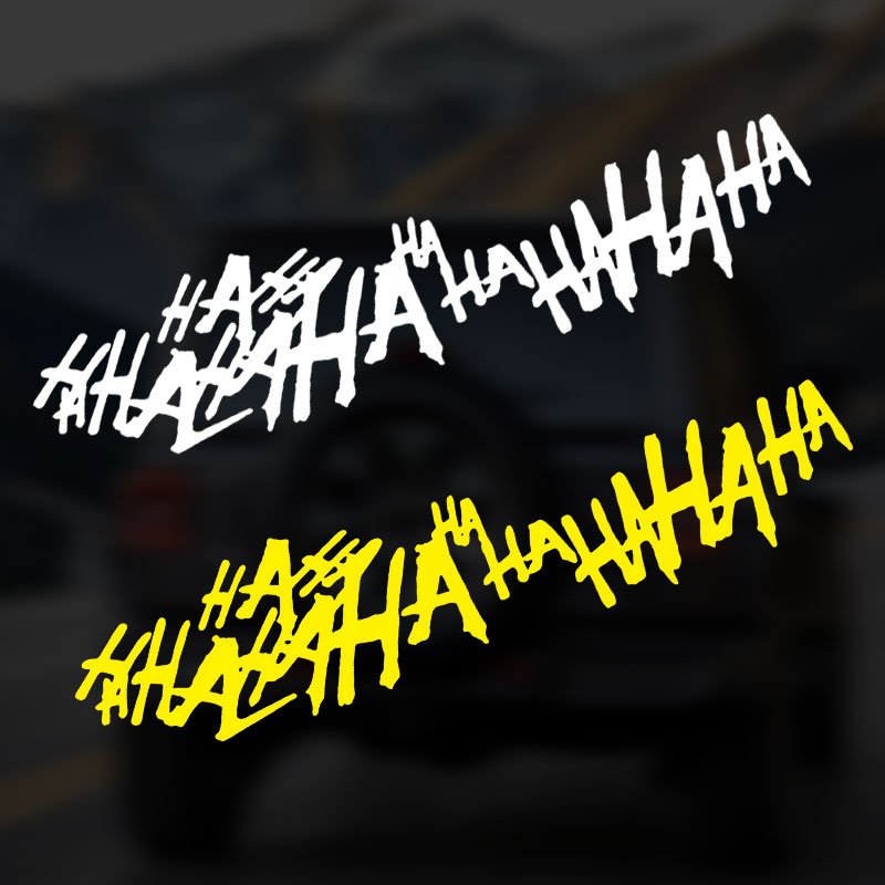 Car Accessories Joker - HAHAHA Joker Lachender Aufkleber, wasserfester Vinyl-Aufkleber,