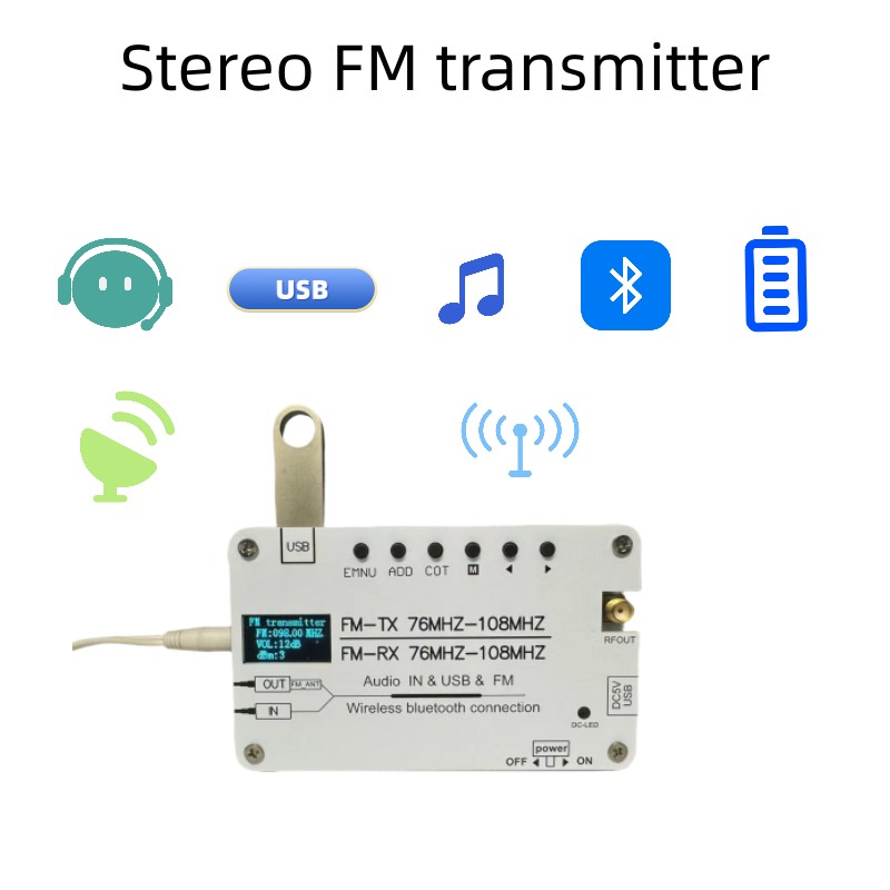 Fm Transmitter - FM-Stereo-Sender FM-Sender 76-108 MHz für DSP-Funkübertragung