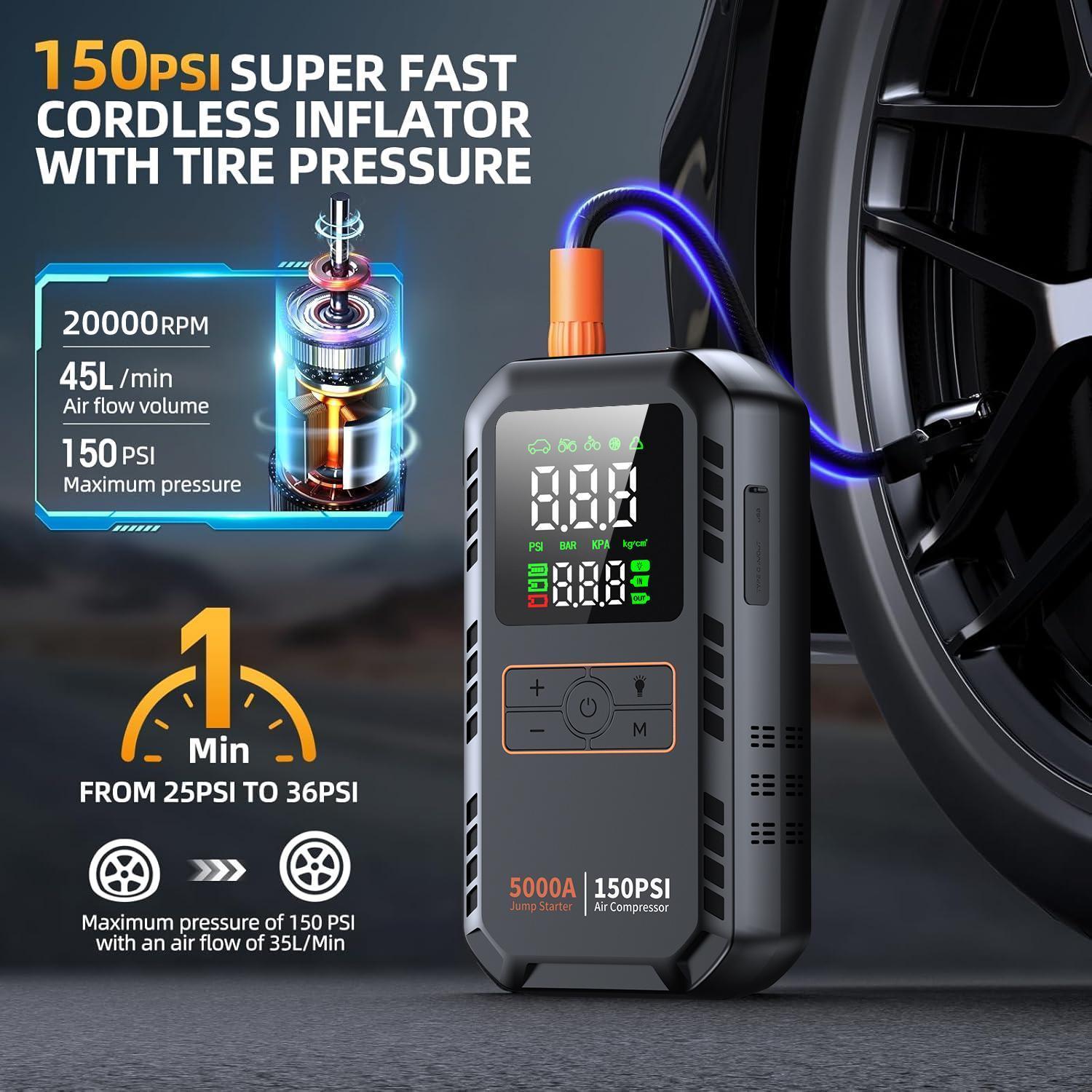 5000A Auto-Batterie-Starthilfe – Portable Jump Starter Bewertung und Preis