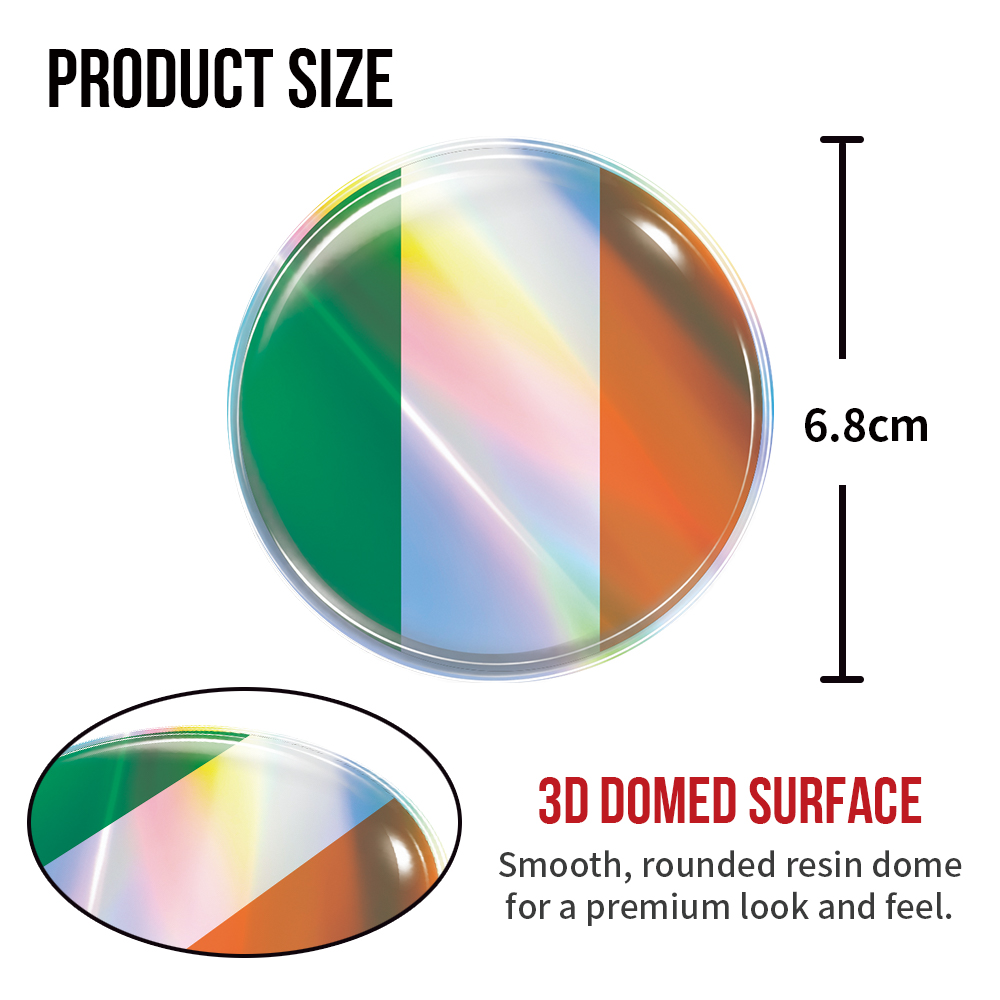 Irish Flag 3D Domed Resin Stic – Car Accessories Ireland Bewertung und Preis